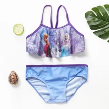 Новинка года; детский купальный костюм для девочек; купальник с Анной раздельный купальник с юбкой для девочек; милый детский купальный костюм с героями мультфильмов; G47-K562