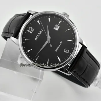 

40mm Debert Date Black Dial SS. Case Sapphire Glass Automatic Men's Watch