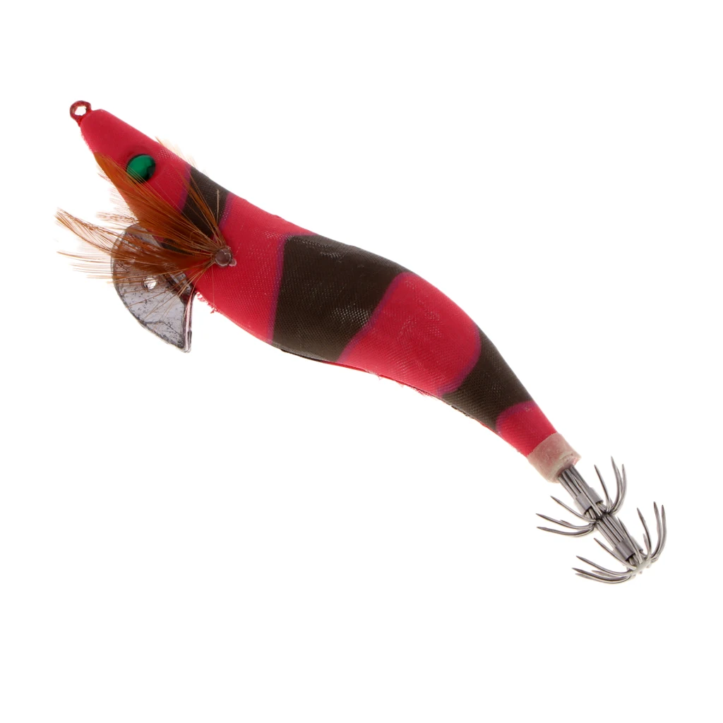 3.5# Squid Jigs Glow in Dark Luminous Fishing Lures Artificial Baits Shrimp Squid Jigs Hooks 13.5cm 21g 