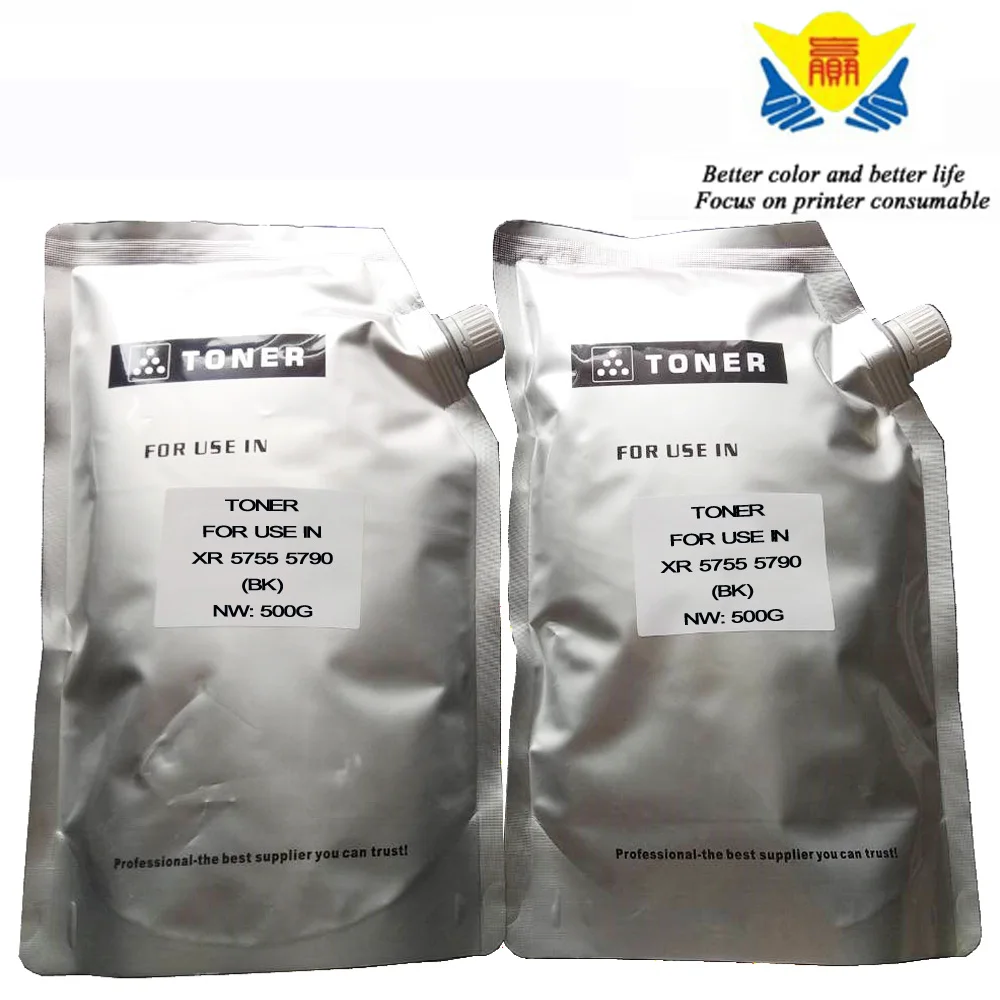 

JIANYINGCHEN Compatible black refill Toner Powder for Xerox 5755 5790 5750 5760 5745 (2 bags/lot) 500g per bag