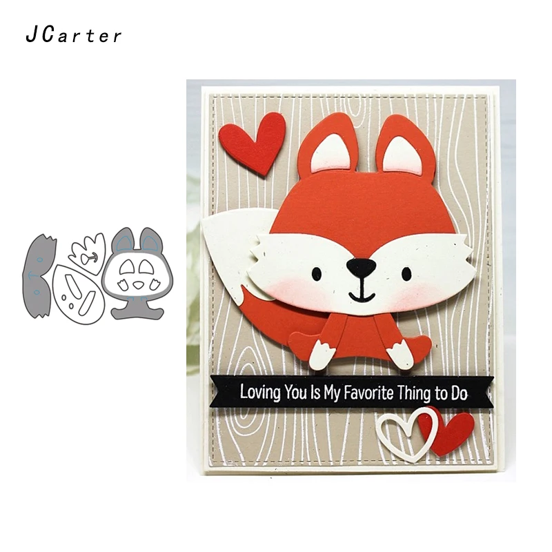 

JC Metal Cutting Dies Scrapbooking Dies Cute Fox Stencil Die Cut Card Making Craft Folder Paper Handmade Album Alinacrafts Die