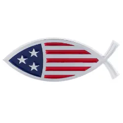 Милый маленький домашний автомобиль украшение Рыба Стиль американский флаг автомобиль наклейка Национальная эмблема памятная монета Y