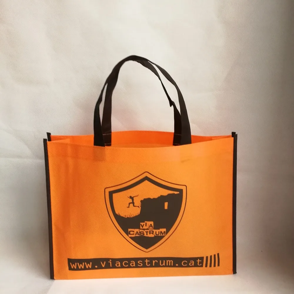 

500pcs/lot OEM Custom bags with Logo Printed eco friendly reusable Non-Woven Fabric Tote Shopping Bags for clothes/shoes/for ads