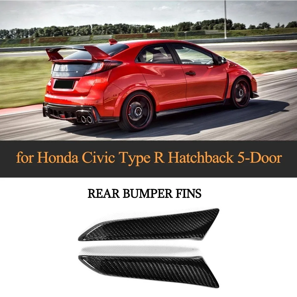 Углеродное волокно Задний Бампер Планки ребра для Honda Для Civic Тип R хэтчбек 5 дверь