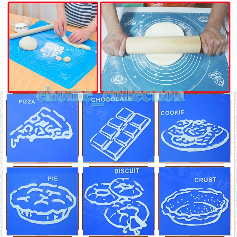 Большой размер антипригарный силиконовый коврик для выпечки силиконовый для раскатки и нарезки складывающийся коврик помадка торт коврик для теста инструменты для украшения кухни