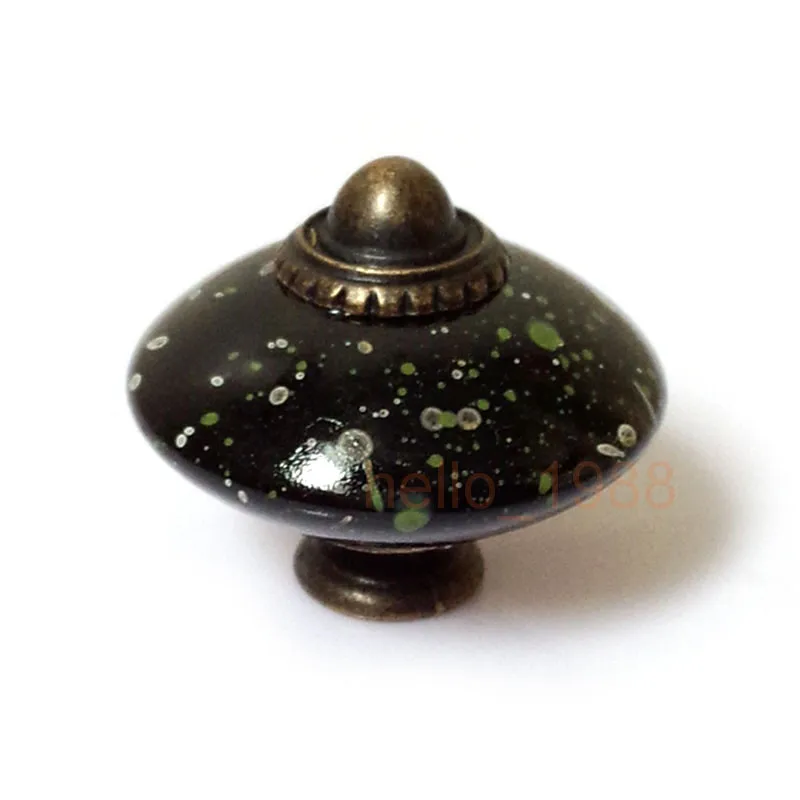 

Dotted Black Acrylic Cabinet Knob Cupboard Closet Dresser Drawer Pull Knob Handle Pull Flying Saucer Style Kitchen Furniture