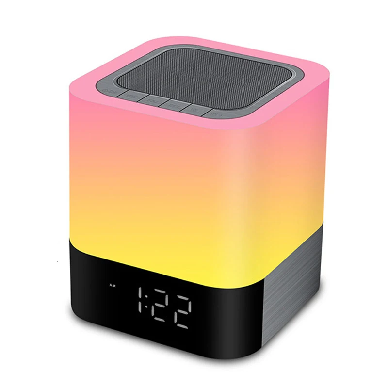 

EAAGD LED Alarm Clock with Night Light Bluetooth Speakers,All in 1 Touch Sensor Bedside Lamp/MP3 Music Player Alarm Clock