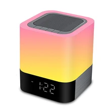 EAAGD LED Alarm Clock with Night Light Bluetooth Speakers,All in 1 Touch Sensor Bedside Lamp/MP3 Music Player Alarm Clock