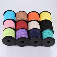 5Meters Flat Faux Suede Cord Korean Velvet Leather Thread String Rope DIY Handmade Bracelet Necklace Jewelry Making Findings 3mm rhinestone heart faux leather rope necklace