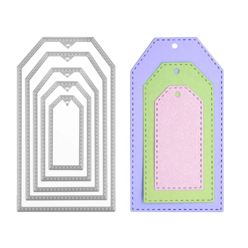 

5Pcs Frame Shape Metal Cutting Dies Stencils DIY Scrapbooking Photo Album Decorative Embossing Paper Cards Craft DIY