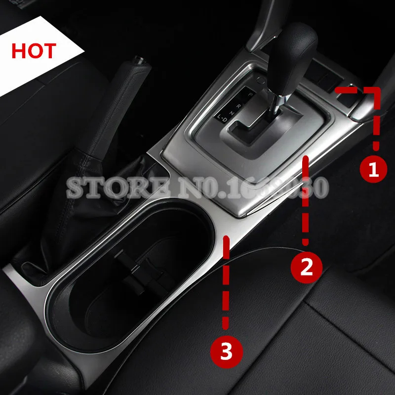 

Inner Gear Box & Water Cup Holder Trim Cover 5pcs For Subaru Forester 2013-2018