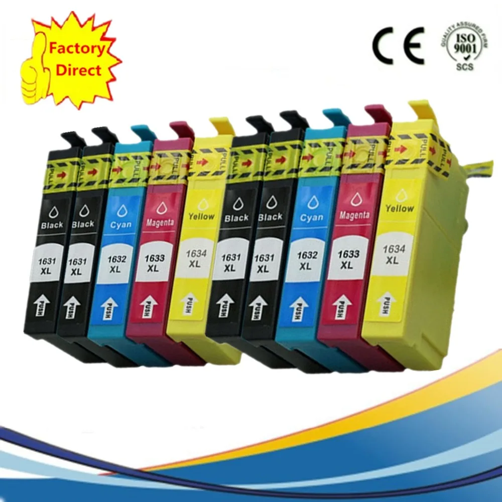 10x T1631 T1621 16 T16 Ink Cartridge Replacement For Epson Workforce WF