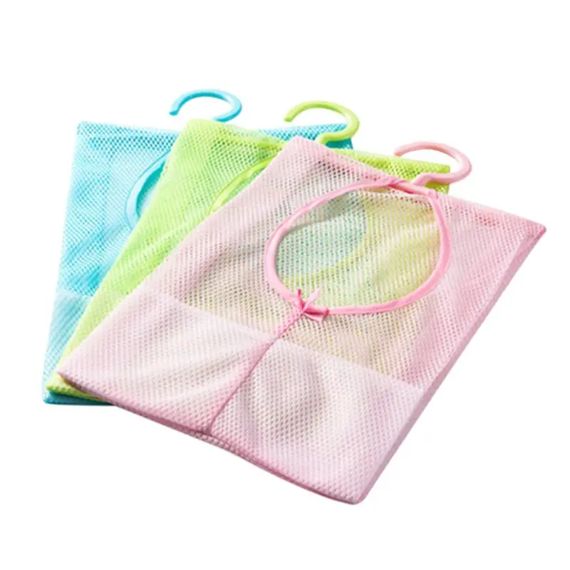 New Baby Kid Bath Toy Tidy Bag Net Mesh Storage Suction Bathroom Stuff Organiser