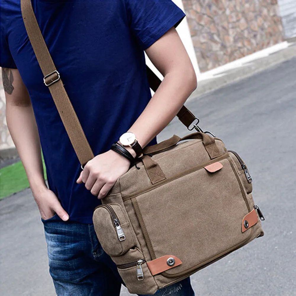Мужская сумка, модная, офисная, холщовая, мужская сумка через плечо, мужские сумки, сумка, Большая вместительная, повседневная, сумочка, 1,8