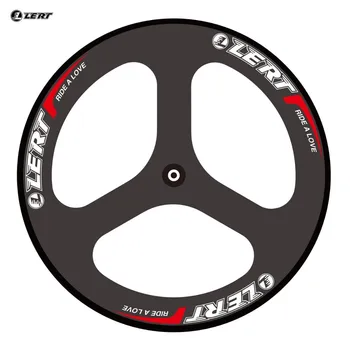 

New LERT 700C clincher rims Fixed Gear Track Road bike 3K UD 12K full carbon fibre 3 spoke bicycle wheelset brake pads Free ship
