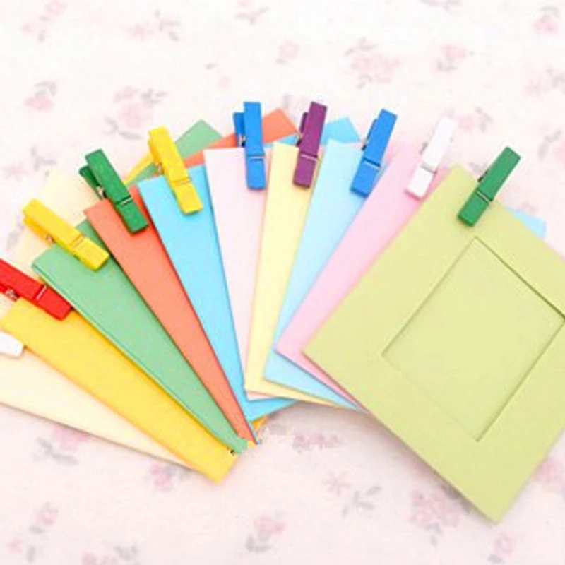 

3inch DIY Kraft Paper Photo Frame For DIY Holder Wedding Photo Frame Wall Decor Picture Album Kraft Home Decoration