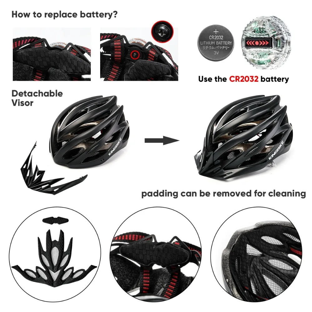 KINGBIKE велосипедный шлем дорожный велосипед ультра светильник горный MTB CE