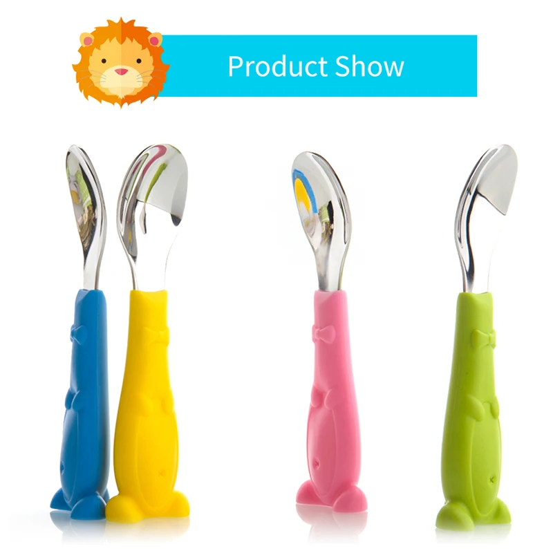 2017 Brand New Baby Feeding Spoon Child Stainless Steel Flatware (5)