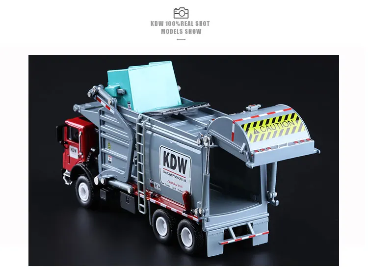 1:24 мусоровоз санитарные грузовики чистая машина игрушка сплав материалы обработка грузовик Чистка мусора модель автомобиля для детей подарок