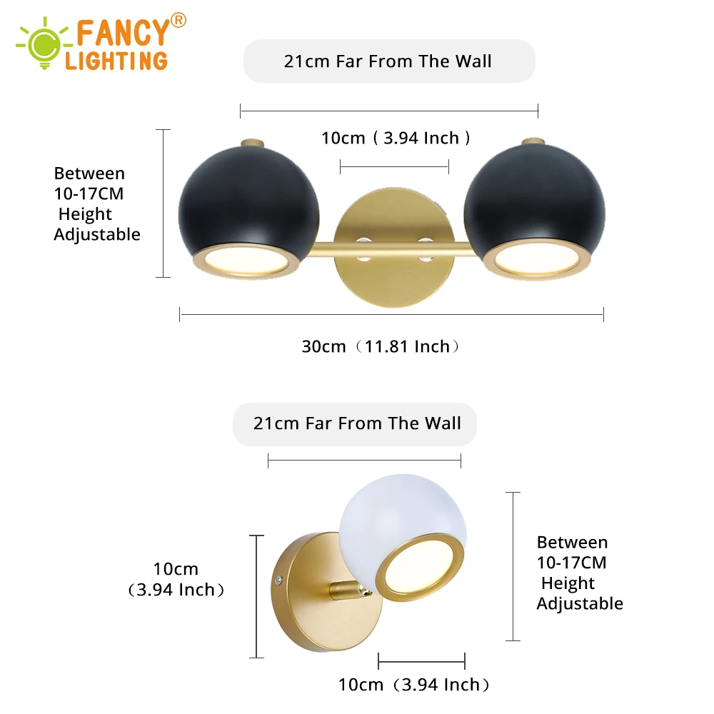  (LED Light Source Include) Nordic Led Wall Light Warm/Cold/Natural White Wall Lamp bathroom lamp fo - 33029427468