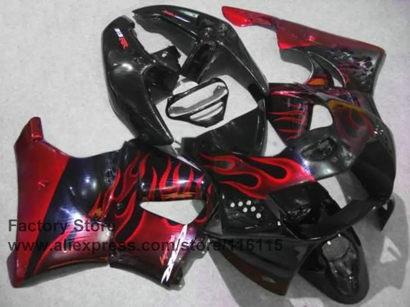 7 подарки мотоцикл комплект обтекателей для HONDA 1998 1999 CBR900RR 919 CBR 919RR 98 99 CBR919RR, красные, Пламенные со стразами Фабричный обтекатель s комплект