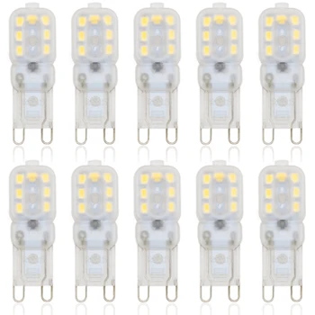 

10X Mini G9 SMD2835 LED Lamp ture 1.5W 220V LED Light Corn Bulb Crystal Chandelier G9 Bulb Light Replace Halogen 15W 20W