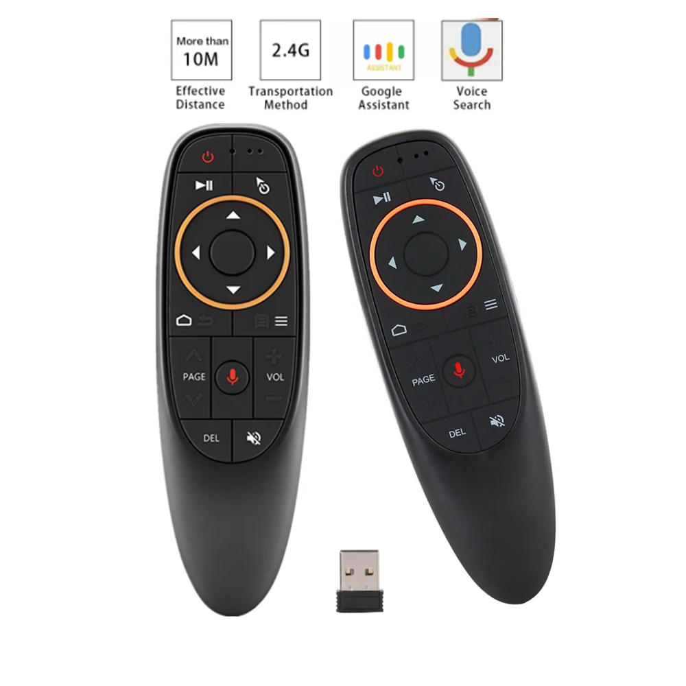

G10 Voice Remote Control 2.4G Wireless Air Mouse Microphone Gyroscope IR Learning for Android tv box T9 H96 Max X96 mini