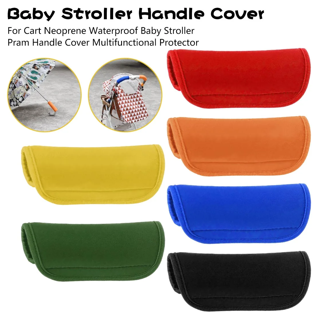 

For Cart Neoprene Waterproof Baby Stroller Pram Handle Cover Multifunctional Protector Baby Stroller Handle Cover