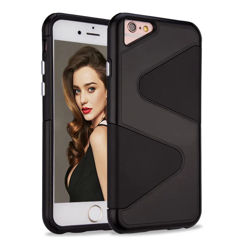 Unique S curve Design TPU Phone Case For IPhone 5 6 7plus