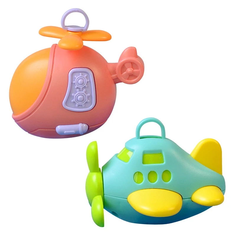 Детская игрушка погремушка детская игрушка мультяшный мини самолет ручной Колокольчик новорожденный игрушечный автомобиль подвесная погремушка для малышей колокольчики ветра Toys-TOY158 - Цвет: 1