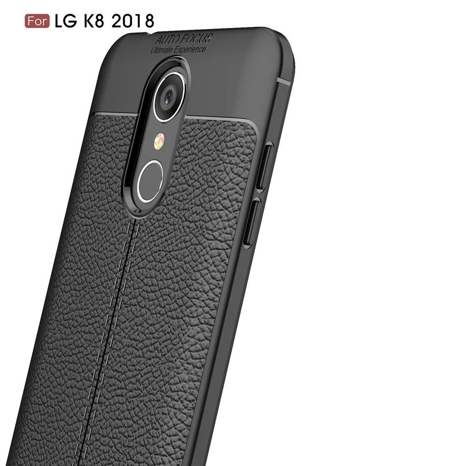 REAOOM Litchi pattern Case for LG K8 2018 Cover Full Protected Coque for LG G7 G6 Soft TPU Fitted Case for Q7 Q6 Business Cover (3)