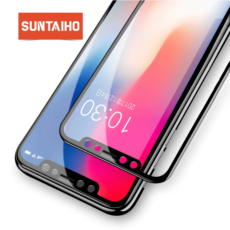 Suntaiho 3D 9H Tempered Glass For iPhone X 3D HD Full Cover Screen Protector For iPhone X Protective Glass Film Suntaiho 3D 9H Tempered Glass For iPhone X 3D HD Full Cover Screen Protector For iPhone X Protective Glass Film