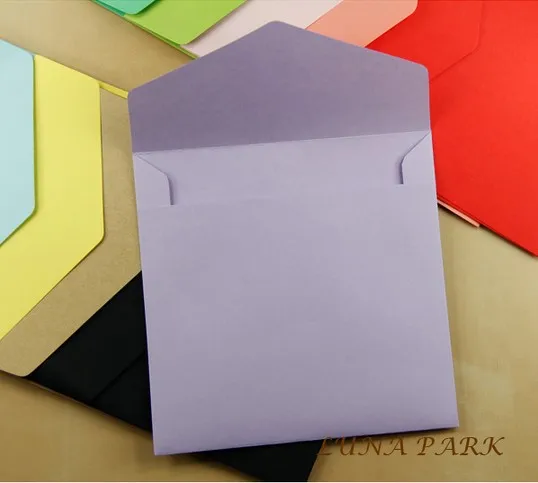 Винтаж многоцветный 11 цветов Размер 127x127 мм обычный свадебные приглашения бумажного конверта декоративная подарочная коробка/110 шт./компл./papel