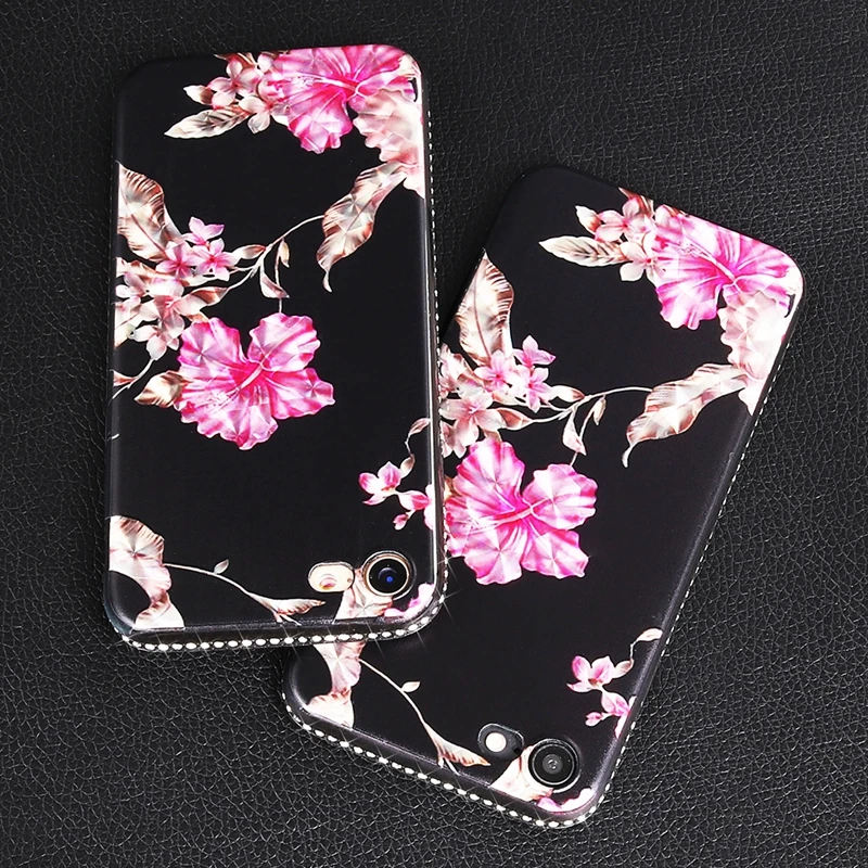 

Coque for iPhone 7 Glitter Rhinestone Phone Case on sFor Funda iPhone 7 7Plus iPhone 6 6s 8 Plus Apple X Painted Case Cover Capa