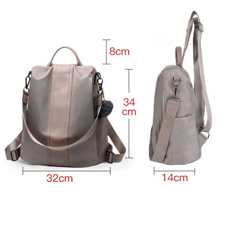 Женский рюкзак с защитой от кражи, школьная сумка на плечо для девочек-подростков, нейлоновый женский рюкзак на молнии, Женская Повседневная сумка для книг, высокое качество