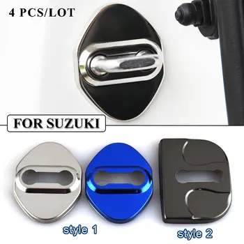 

Ceyes Car Styling Car Door Lock Cover Protective Sticker Fit For Suzuki SX4 Splash Alto Stainless Steel Car-Styling Accessories