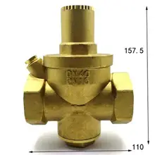 DN40 1-1/" BSPP Женский латунный Давление рельеф Vavle безопасности, регулируемое большое кольцо-тело Ширина 110 мм Макс 16Bar