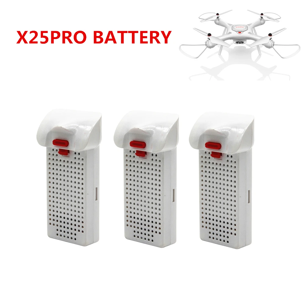 3 шт SYMA X25PRO батарея 3,7 V 1000mAh литиевая батарея для SYMA X25PRO четыре оси самолета запасные части батарея дистанционного управления