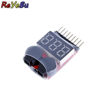 

5Pcs 1S-8S Lipo Battery Voltage Tester Volt Meter Indicator Checker Dual Speaker F00872 Low Voltage Buzzer Alarm 1S 2S 3S 4S 8S