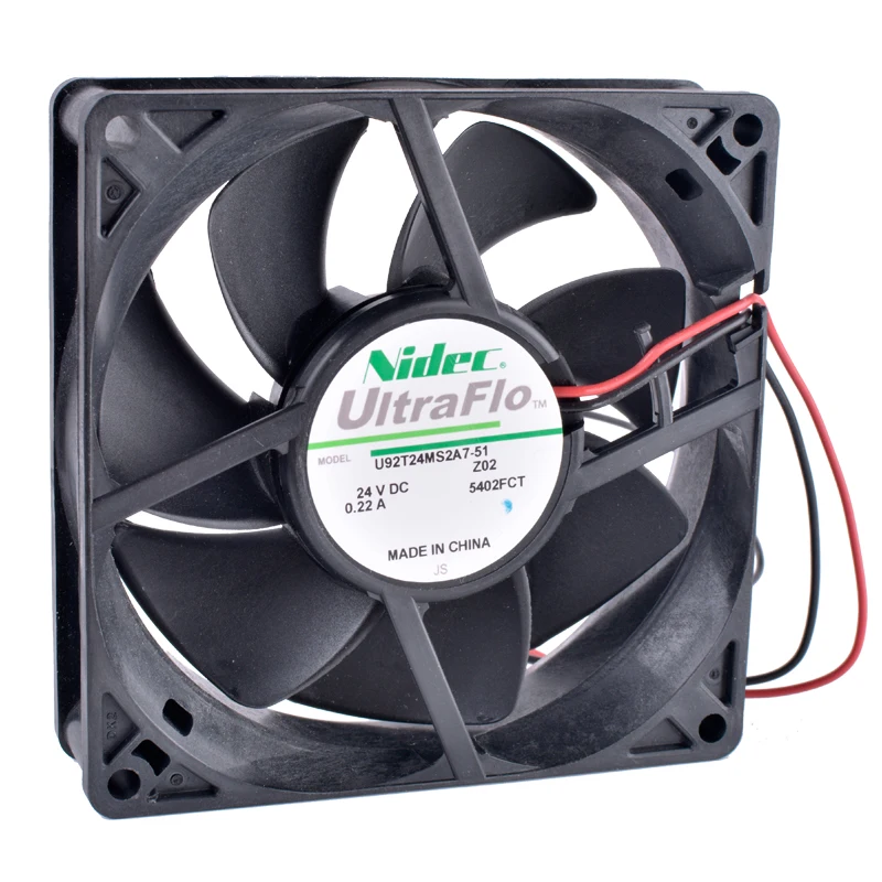 

COOLING REVOLUTION U92T24MS2A7-51 9cm 90mm 92mm 9025 9225 24V 0.22A Two-wire double-ball bearing inverter IPC cooling fan
