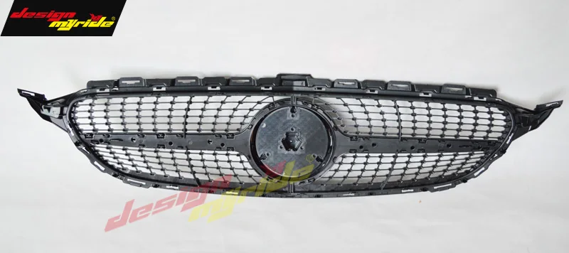 W205 Алмазная решетка без эмблемы ABS черный для C класса W205 c180 c200 c250 c300 c350 c400 Передняя решетка решетки спортивный