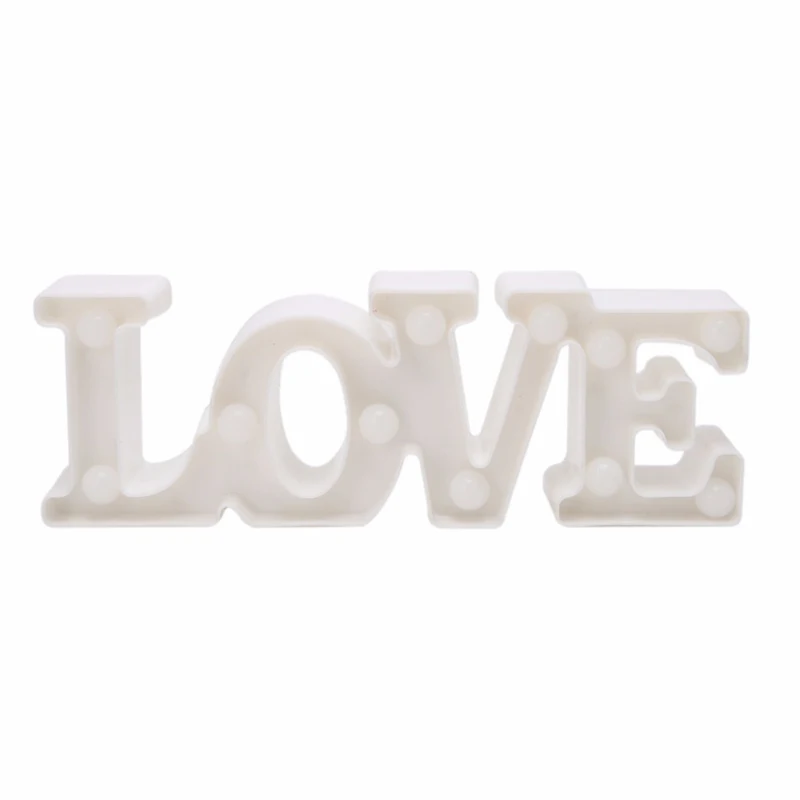 Романтический светодиодный светильник с 3D надписью «Love», теплый белый светодиодный ночник, настольная лампа для спальни/прикроватной тумбочки, украшения для свадебной вечеринки, Дня Святого Валентина