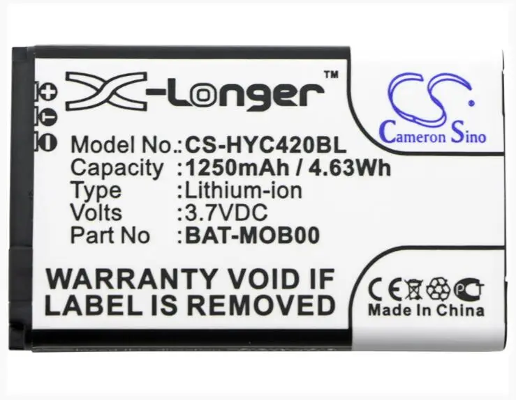Аккумулятор Cameron Sino 1250 мАч для HONEYWELL 70e 75e Captuvo SL22 Sled SL42 SL62 Enterprise 26111710 3159122 |