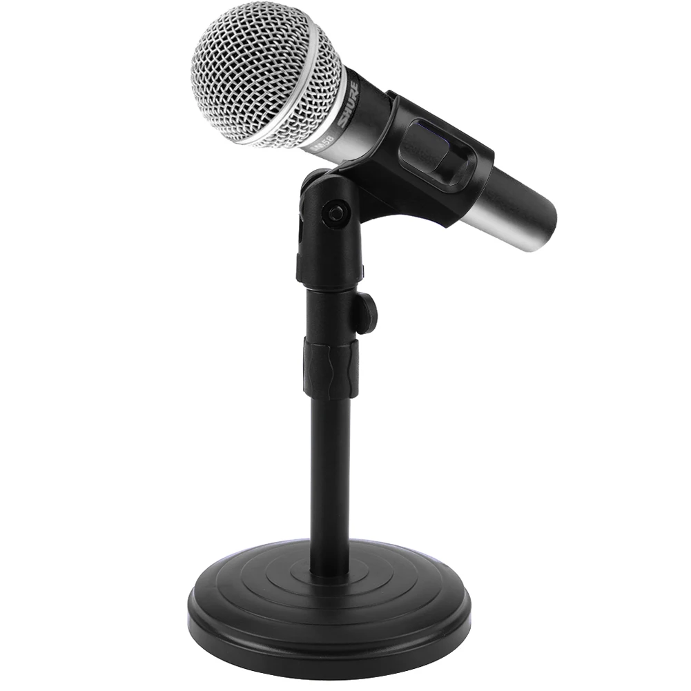 

Foldable Desk Table Microphone Clip Stand Table Mic Tripod Adjustable Holder Strong Stable Microphone Trepied Holders with Clips
