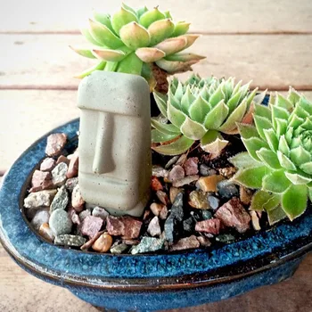 

Easter Island Stone Statues Silicone Molds ,Moai Stone Statue Concrete Mold DIY Manual Cement Mould