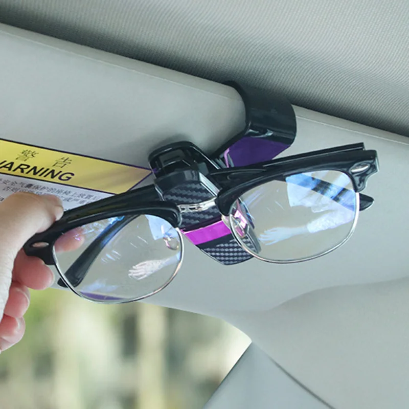 Car Glasses Carbon Ink Holders Rotatable 180 Degrees Sun Visor