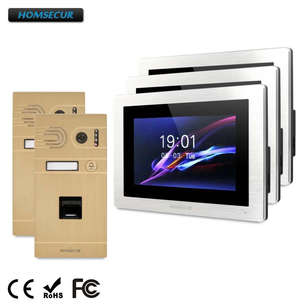 

HOMSECUR 7" Video Door Entry Security Intercom+IR Night Vision for Home Security BC061-G +BM714-S