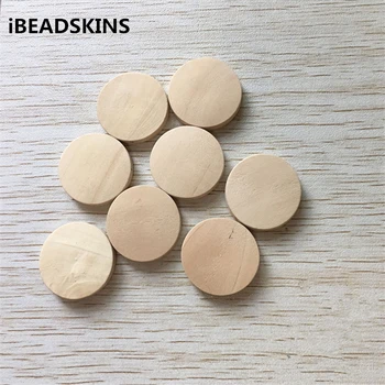 

wholesale 25mm 100pcs/lot Natural Wooden flat coin Beads