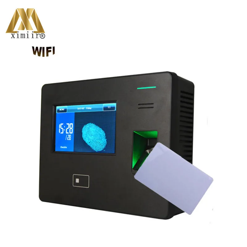 

Fingerprint recognition 13.56mhz MF smart proximity card time and attendance machine WIFI TCP/IP employee time clock system