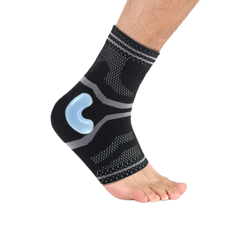 

1PCS Two-way elastic weaving Ankle Support brace Built-in Silicone Ankle guard Basketball Football Anti Sprained Ankle protector